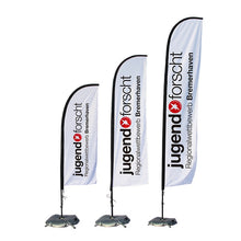 Load image into Gallery viewer, Morning flags and banners custom Logo beach feather flag with cross base graphic advertising celebration beach flag