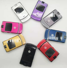 Load image into Gallery viewer, Motorola V3 Refurbished-Original V3 unlocked Flip GSM Quad Band Motorola Razr V3 mobile phone one year warranty Free shipping