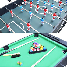 Cargar imagen en el visor de la galería, 3-in-1 Multi-functional America Club Table Machine Cue Snooker Billiards Ball Football Soccer Table Tennis Ice Hockey Game Gift