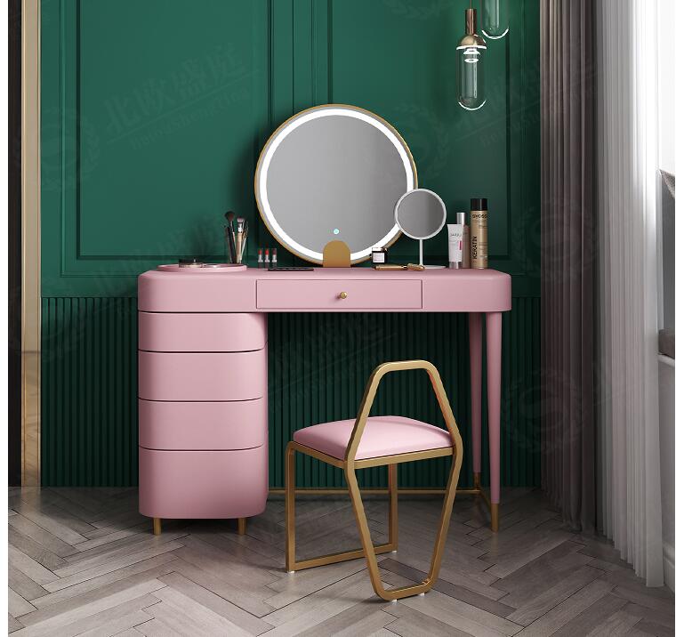 Multifunctional dressing table with lamp bedroom dressing table storage cabinet integrated dressing table