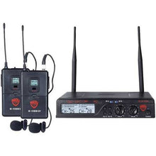 Load image into Gallery viewer, Nady U-2100 LT/O (BAND A/B) UHF Dual 100-Channel Wireless Lavalier Handheld Microphone System