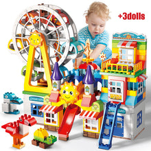 将图片加载到图库查看器,NEW Marble Race Run Bricks House Duploed Big Size Building Blocks Funnel Slide Blocks Ciy DIY Castle Bricks Toys Children