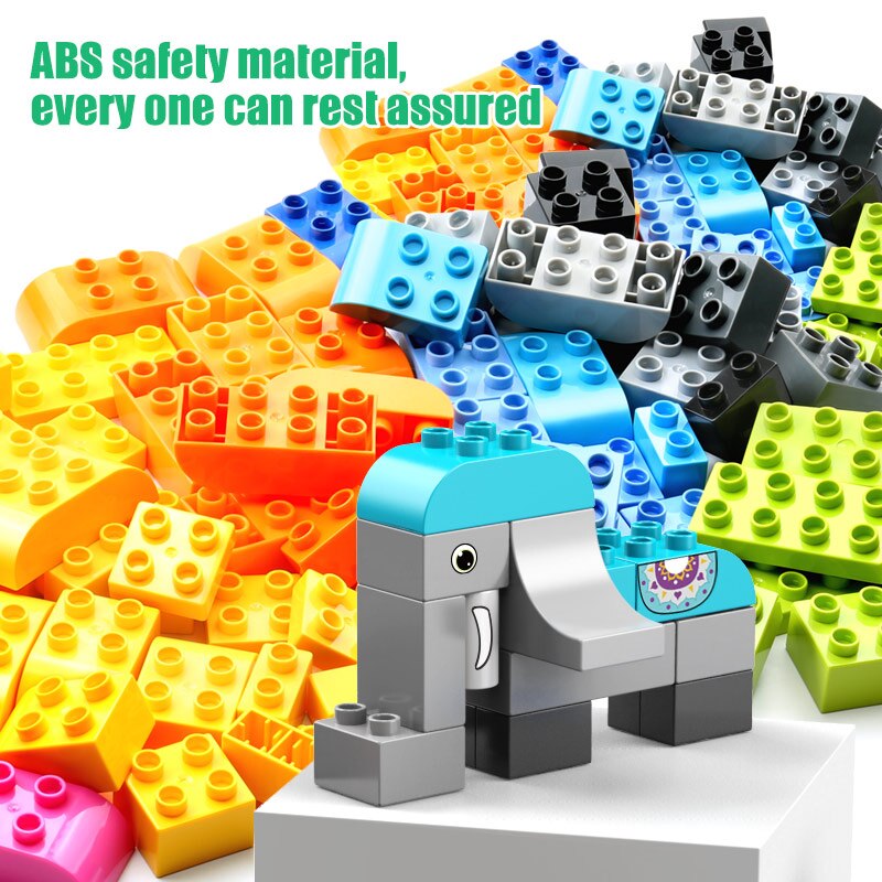 NEW Marble Race Run Bricks House Duploed Big Size Building Blocks Funnel Slide Blocks Ciy DIY Castle Bricks Toys Children