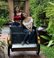 將圖片載入圖庫檢視器 Electric Tricycle for Adults Rickshaw Vehicle Bicycle Pedicab Family Mobility Scooter Car with Sunscreen Cover Taxi