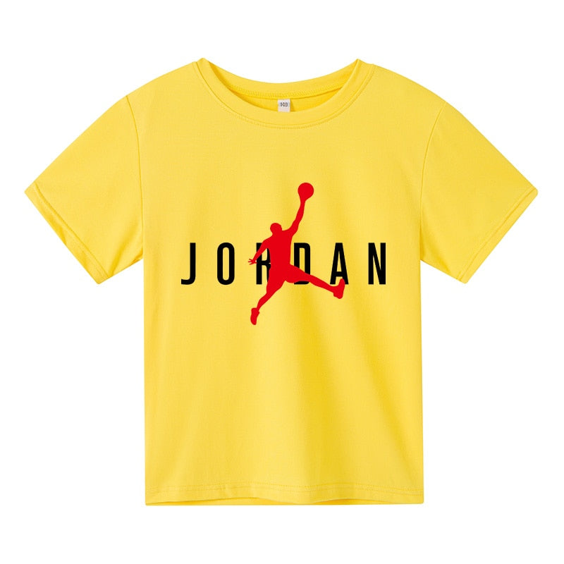 Children's T-shirt Boys Girls Short-sleeve Brand Summer Cotton Kids T-shirts Children's Clothing Boys Short-sleeved Summer Baby Tops JORDAN 23