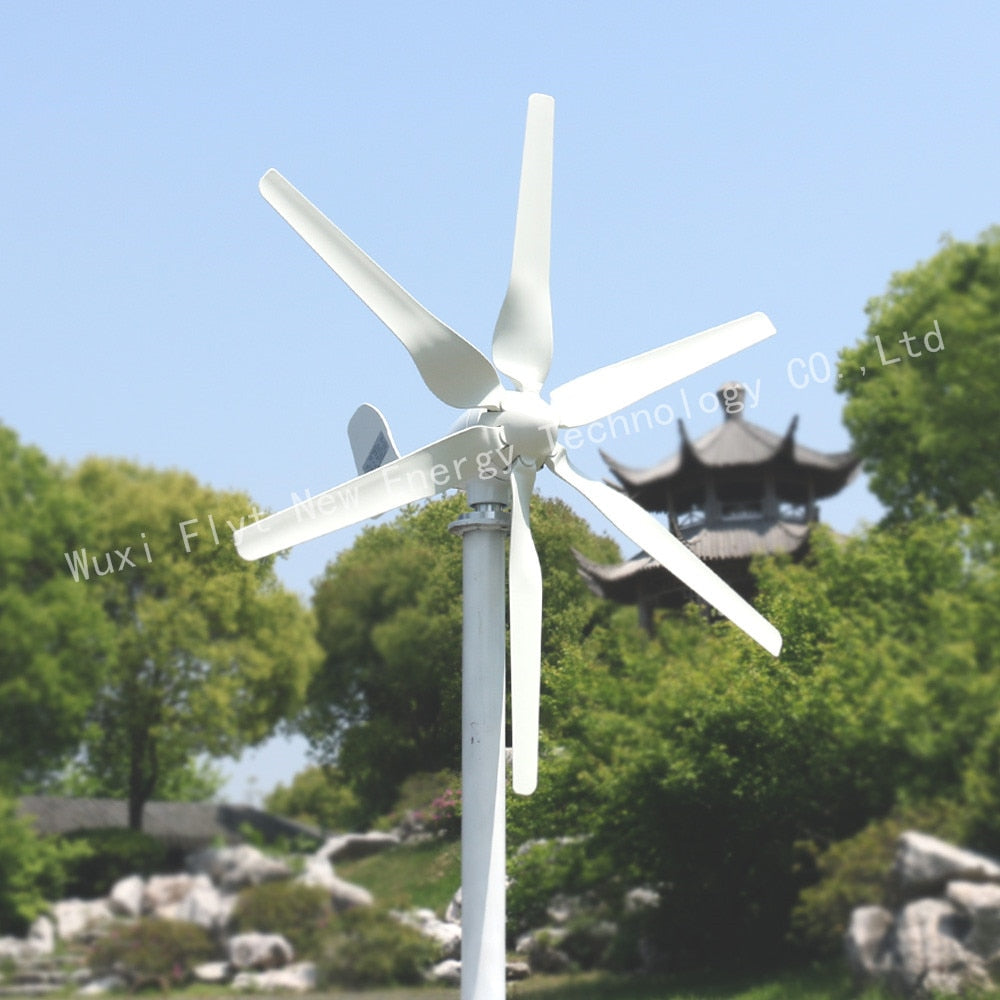 New Developed Wind Turbine 800w 12v 24v Generator With 6 Blades Free PWM Controller For Home Use