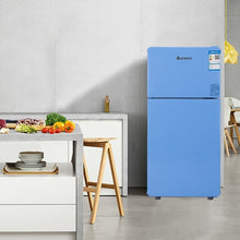 将图片加载到图库查看器,Energy efficient Freezing Refrigerator 40L large capacity refrigeration small fridges Two-door brand household cooler fridge. Colours are Blue, Yellow,  and