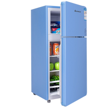 将图片加载到图库查看器,Energy efficient Freezing Refrigerator 40L large capacity refrigeration small fridges Two-door brand household cooler fridge. Colours are Blue, Yellow,  and