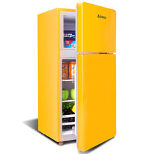 将图片加载到图库查看器,Energy efficient Freezing Refrigerator 40L large capacity refrigeration small fridges Two-door brand household cooler fridge. Colours are Blue, Yellow,  and