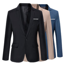 Cargar imagen en el visor de la galería, Men's Casual Blazer Cotton Slim Korea Style Suit Blazer Masculino Male Suits Jacket Blazers Men Clothing Size M-5XL