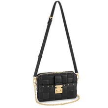 Load image into Gallery viewer, New Women's Genuine Leather Rivets Embroidery Removable Shoulder Chain Shoulder Crossbody Bags Ladies Camera Bag Handbag Purse