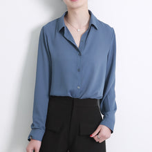 将图片加载到图库查看器,New Women's Shirt Classic Chiffon Blouse Female Plus Size Loose Long Sleeve Casual Shirts Lady Simple Style Tops Clothes Blusas