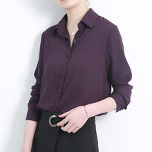 将图片加载到图库查看器,New Women's Shirt Classic Chiffon Blouse Female Plus Size Loose Long Sleeve Casual Shirts Lady Simple Style Tops Clothes Blusas