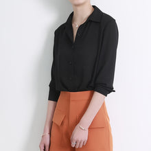 将图片加载到图库查看器,New Women's Shirt Classic Chiffon Blouse Female Plus Size Loose Long Sleeve Casual Shirts Lady Simple Style Tops Clothes Blusas