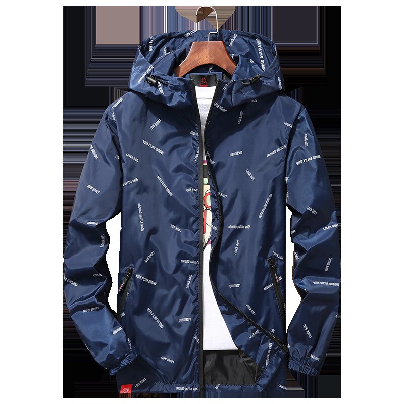 New Men's Hooded Jackets Plus Size 10XL 9XL 8XL 7XL Windbreaker Casual Coat for Male Outerwear Streetwear jacket