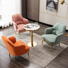 Charger l'image dans la galerie, Nordic Single Sofa Home Furniture Armchair Luxury Balcony Living Room Lounge Chair Single Sofa Minimalist Modern Fabric Armchair