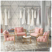 Cargar imagen en el visor de la galería, Nordic ins simple wrought iron loft sofa net red living room coffee shop clothing store rest double lazy sofa