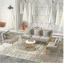 Cargar imagen en el visor de la galería, Nordic ins simple wrought iron loft sofa net red living room coffee shop clothing store rest double lazy sofa