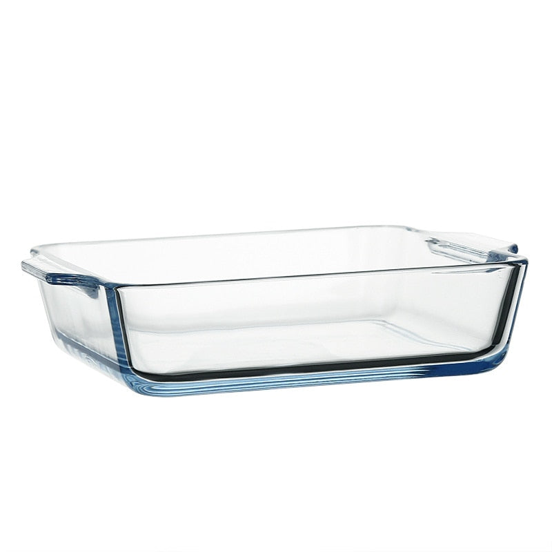 Nordic microwave oven baking tray glass plate with two ears special western tableware for creative dish steak baking accessories