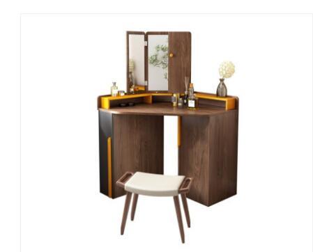 Nordic small apartment corner dressing table bedroom modern minimalist corner storage makeup table net red ins makeup table