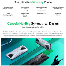 将图片加载到图库查看器,Original Black Shark 3 Global Version 8G 128G Gaming 5G Mobile phones Octa Core 4720mAh 6.67" Snapdragon 865 Smartphone