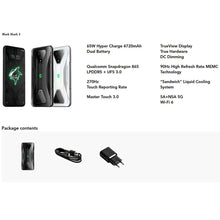 将图片加载到图库查看器,Original Black Shark 3 Global Version 8G 128G Gaming 5G Mobile phones Octa Core 4720mAh 6.67" Snapdragon 865 Smartphone