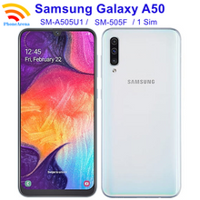 将图片加载到图库查看器,Original Samsung Galaxy A50 A505FD A505U1【98% New】Unlocked Smartphones 4GB RAM 64GB ROM 6.4" Octa Core NFC 4G LTE Cell Phone