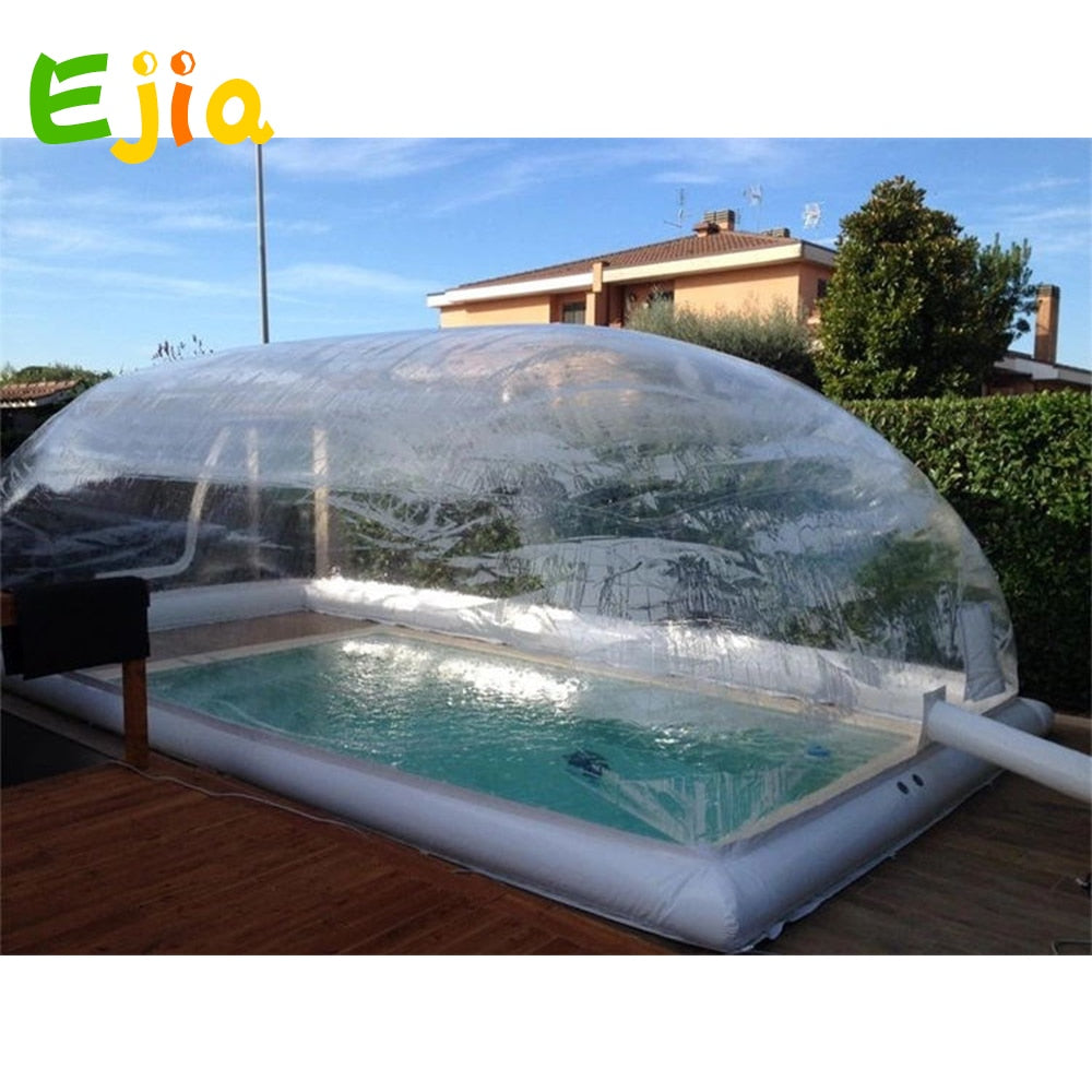 Outdoor customized transparent inflatable pool dome with covered ceiling from China inflatable pool cover factory