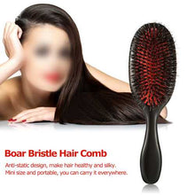 将图片加载到图库查看器,Professional Hair Brush Comb Anti-static Boar Bristle Hair Brush Hairdressing Tool small