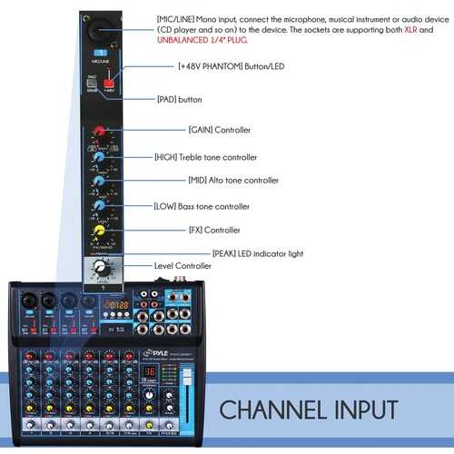 Pyle PMXU83BT 8-Channel Bluetooth Studio Audio Mixer