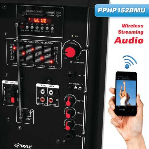 Pyle Pro PPHP152BMU 1,000-Watt Portable Bluetooth PA Loudspeaker System