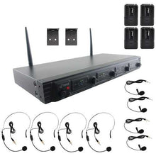将图片加载到图库查看器,Pyle PDWM4560 UHF Quad-Channel Fixed-Frequency Wireless Microphone System