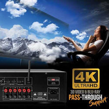 Cargar imagen en el visor de la galería, Pyle PT696BT 5.2-Channel 1,000-Watt Bluetooth Home Theater Receiver
