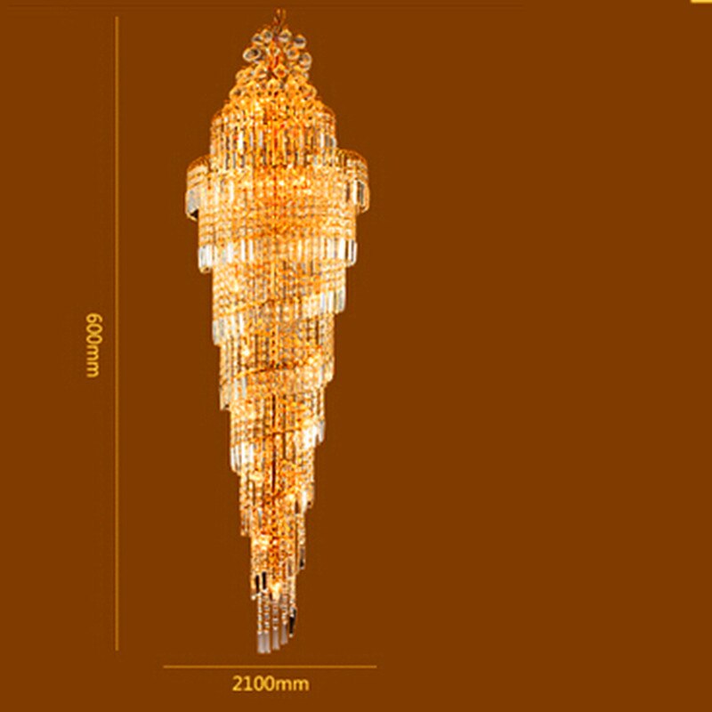 Penthouse floor living room crystal headlights villa stairs House floor long lights Crystal Light Chandeliers Lmy-021