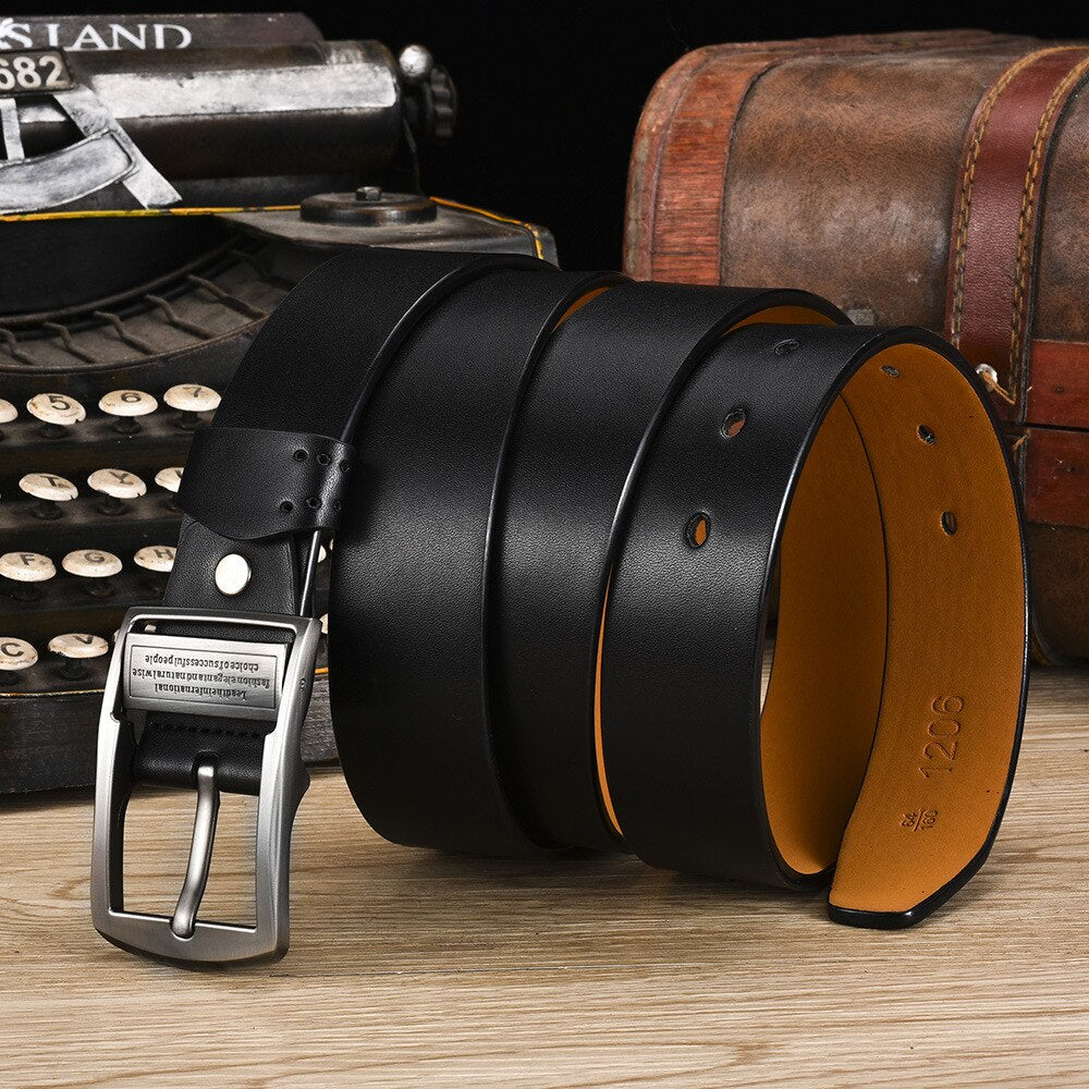 Plus Big Size 130 140 150 160cm Belt for Men Leather Belts Waistband for Jeans Luxury Brand Design Pin Buckle Belt Accessories
