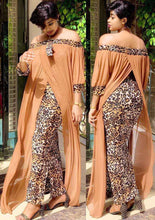 Charger l'image dans la galerie, Plus Size Clothing Autumn Sexy Leopard Printed Dashiki African Dresses for Women Party Half Sleeve Slash Neck Femme Robe