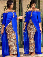 Charger l'image dans la galerie, Plus Size Clothing Autumn Sexy Leopard Printed Dashiki African Dresses for Women Party Half Sleeve Slash Neck Femme Robe