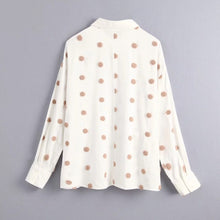 將圖片載入圖庫檢視器 Polka Dot Embroidery Women Long Sleeve Shirt 2019 Autumn Leisure Lady Turn down Collar Blouse Loose Tops S6360
