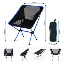 Charger l'image dans la galerie, Portable Camping Beach Chair Lightweight Folding Fishing Outdoor camping Chair Ultra Light Orange Red Dark Blue Beach Chairs