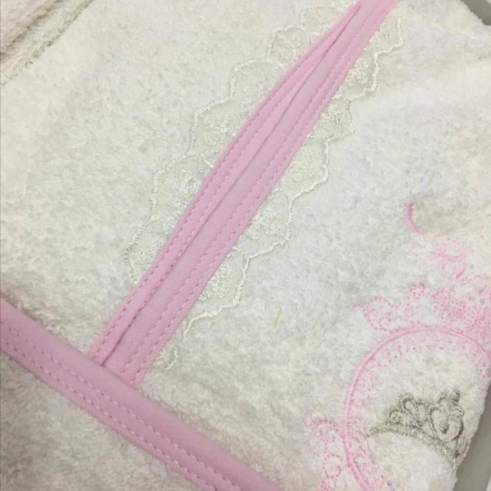 Princess Baby Bath Set Bathrobe. Towel. Slippers. Bath Sponge