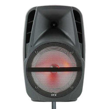 Load image into Gallery viewer, QFX PBX-61161 15-Inch Portable Party Sound System with Wireless Microphone and Stand