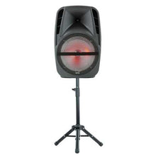 Load image into Gallery viewer, QFX PBX-61161 15-Inch Portable Party Sound System with Wireless Microphone and Stand