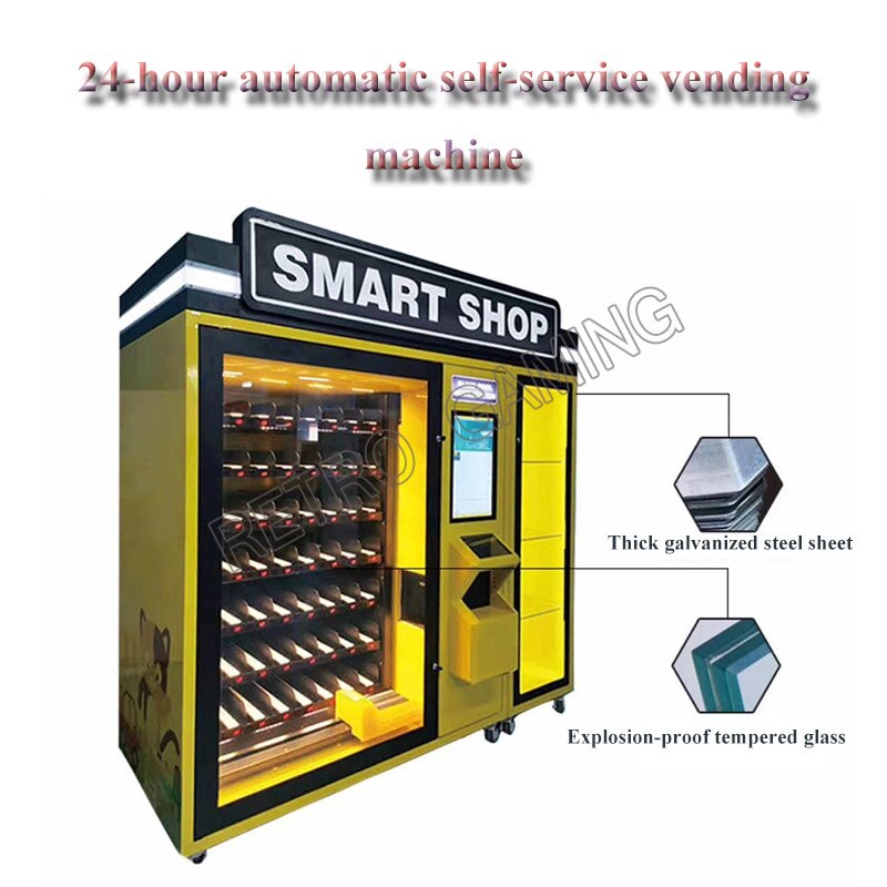 Quick Return Automatic 24-hour Self-Service Vending Machine Unmanned Store Put Beverage Cigarettes Condom Snacks 456pcs Capacity