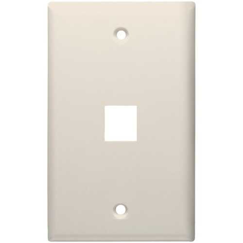 Datacomm Electronics 1-port Standard Size Keystone Wall Plate (lite Almond) (pack of 1 Ea)