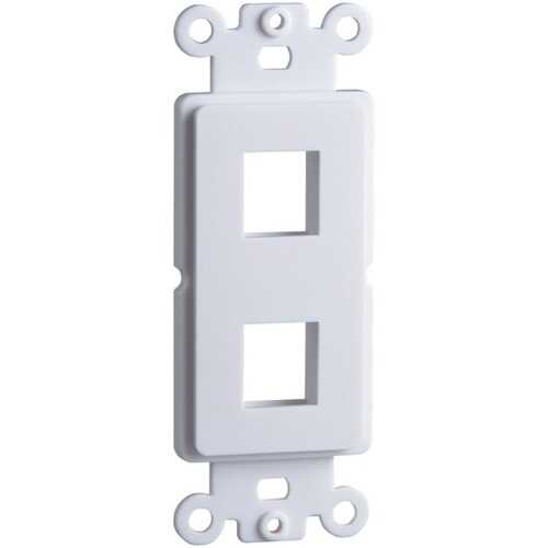 Datacomm Electronics 2-port Keystone Decor Insert (pack of 1 Ea)