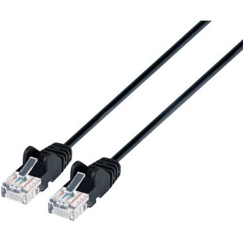 Intellinet Network Solutions Black Cat-6 Utp Slim Network Patch Cable With Snagless Boots (7 Feet) (pack of 1 Ea)