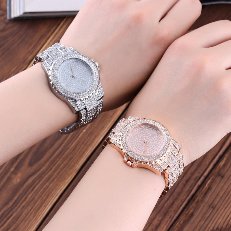 Women's Crystal Women Watch Full Steel Ladies Wristwatch femme zegarek damski reloj de mujer