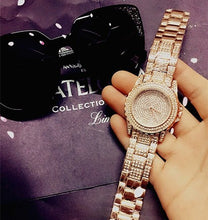 Load image into Gallery viewer, Women's Crystal Women Watch Full Steel Ladies Wristwatch femme zegarek damski reloj de mujer