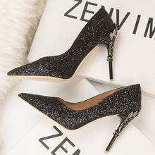 将图片加载到图库查看器,Rhinestone Women's Shoes High Heels Sequin Sexy Party Wedding Bridal Shoes Metal Heel Stiletto Woman Pumps Pointed Ladies Shoes