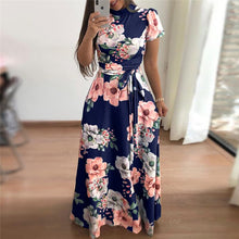 將圖片載入圖庫檢視器 Rogi Summer Long Dress 2019 Floral Print Boho Beach Dress Tunic Maxi Dress Women Elegant Evening Party Dresses Vestidos Verano